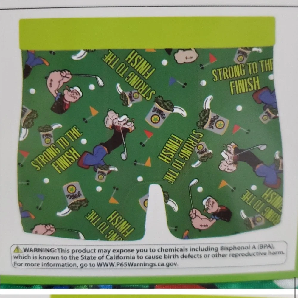 Pair of Popeye mens green boxer briefs size large 36-38 brand new